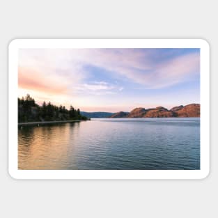 Summer Sunset View at Okanagan Lake Provincial Park Sticker